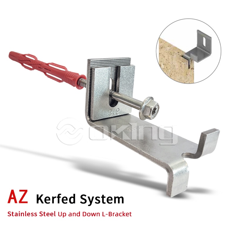 AZ Kerfed System ruostumaton teräs ylös ja alas L-kiinnike